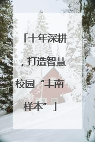 十年深耕，打造智慧校园“丰南样本”