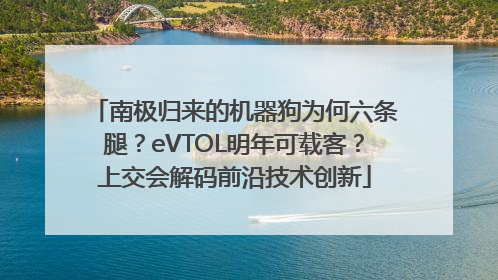 南极归来的机器狗为何六条腿？eVTOL明年可载客？上交会解码前沿技术创新