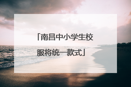 南昌中小学生校服将统一款式
