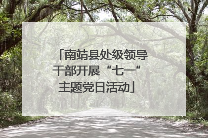 南靖县处级领导干部开展“七一”主题党日活动
