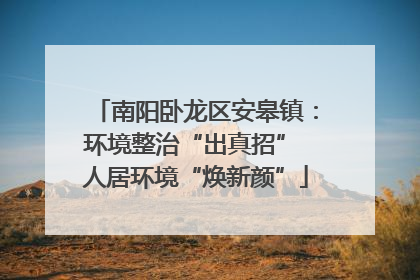 南阳卧龙区安皋镇：环境整治“出真招” 人居环境“焕新颜”