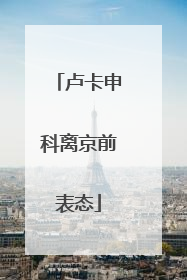 卢卡申科离京前表态