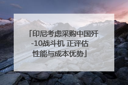 印尼考虑采购中国歼-10战斗机 正评估性能与成本优势