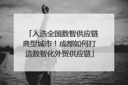 入选全国数智供应链典型城市！成都如何打造数智化外贸供应链