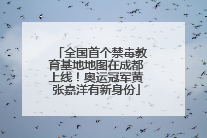 全国首个禁毒教育基地地图在成都上线！奥运冠军黄张嘉洋有新身份