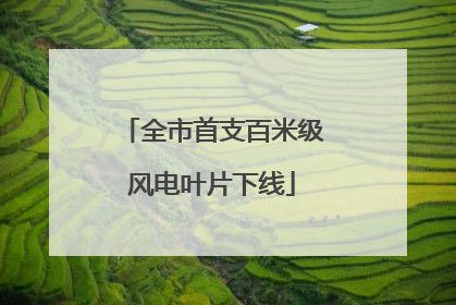 全市首支百米级风电叶片下线