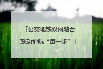 公交地铁双网融合 联动护航“每一步”