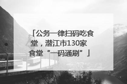 公务一律扫码吃食堂，潜江市130家食堂“一码通刷”