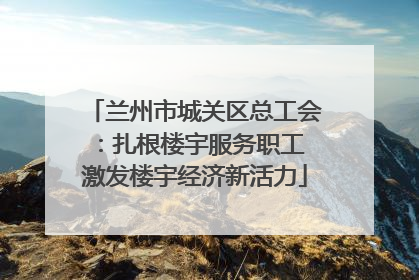 兰州市城关区总工会：扎根楼宇服务职工 激发楼宇经济新活力