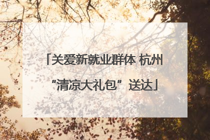 关爱新就业群体 杭州“清凉大礼包”送达