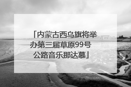 内蒙古西乌旗将举办第三届草原99号公路音乐那达慕