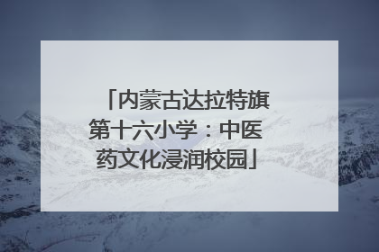 内蒙古达拉特旗第十六小学：中医药文化浸润校园