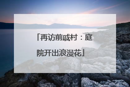 再访前戚村：庭院开出浪漫花