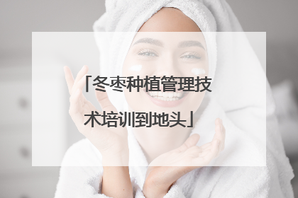 冬枣种植管理技术培训到地头