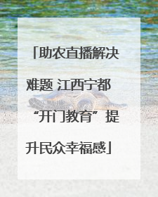 助农直播解决难题 江西宁都“开门教育”提升民众幸福感