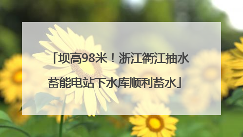 坝高98米！浙江衢江抽水蓄能电站下水库顺利蓄水