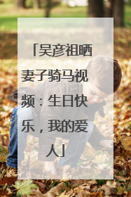 吴彦祖晒妻子骑马视频：生日快乐，我的爱人