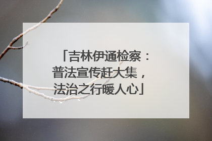 吉林伊通检察：普法宣传赶大集，法治之行暖人心