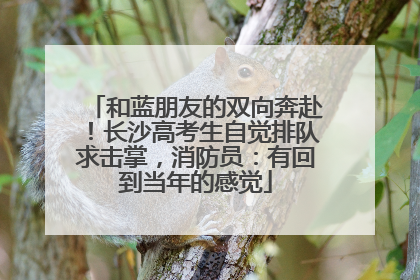 和蓝朋友的双向奔赴！长沙高考生自觉排队求击掌，消防员：有回到当年的感觉
