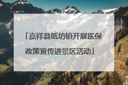 嘉祥县纸坊镇开展医保政策宣传进景区活动