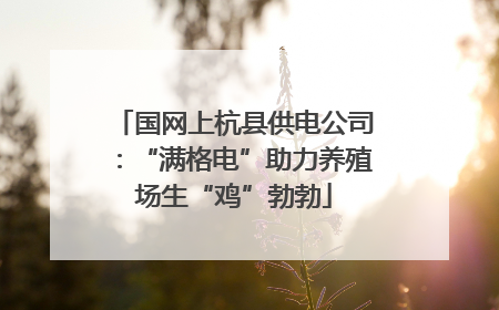国网上杭县供电公司：“满格电”助力养殖场生“鸡”勃勃