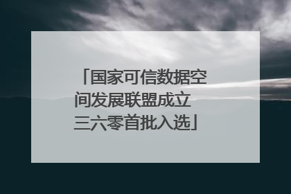 国家可信数据空间发展联盟成立 三六零首批入选