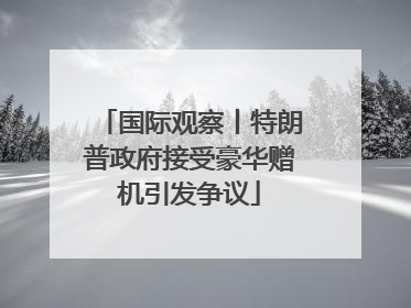 国际观察丨特朗普政府接受豪华赠机引发争议
