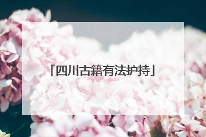 四川古籍有法护持