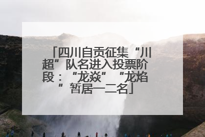 四川自贡征集“川超”队名进入投票阶段：“龙焱”“龙焰”暂居一二名