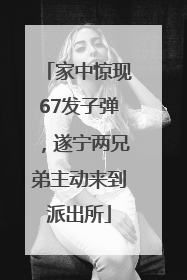 家中惊现67发子弹，遂宁两兄弟主动来到派出所