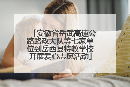 安徽省岳武高速公路路政大队等七家单位到岳西县特教学校开展爱心志愿活动