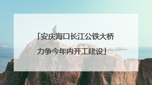 安庆海口长江公铁大桥力争今年内开工建设