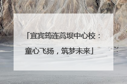 宜宾筠连蒿坝中心校：童心飞扬，筑梦未来