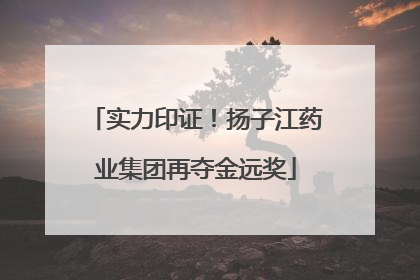 实力印证！扬子江药业集团再夺金远奖
