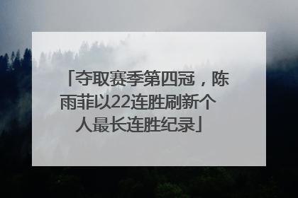 夺取赛季第四冠，陈雨菲以22连胜刷新个人最长连胜纪录