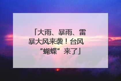 大雨、暴雨、雷暴大风来袭！台风“蝴蝶”来了
