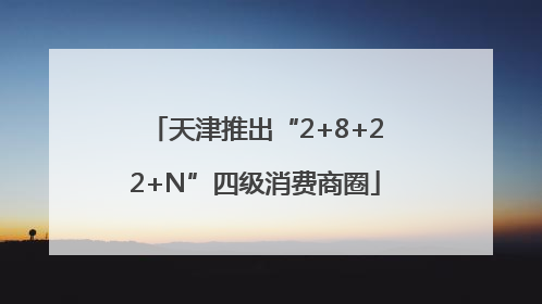 天津推出“2+8+22+N”四级消费商圈