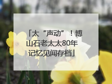 太“声动”！博山石老太太80年记忆见闻存档