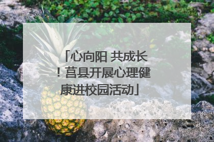 心向阳 共成长！莒县开展心理健康进校园活动