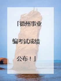 德州事业编考试成绩公布！