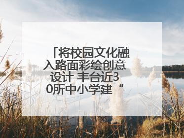 将校园文化融入路面彩绘创意设计 丰台近30所中小学建“彩色学安路”