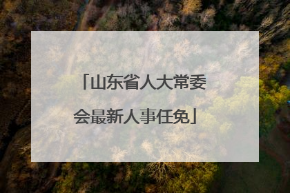山东省人大常委会最新人事任免