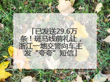 已发送29.6万条！斑马线前礼让，浙江一地交警向车主发“夸夸”短信