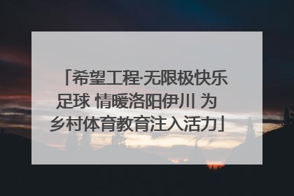 希望工程·无限极快乐足球 情暖洛阳伊川 为乡村体育教育注入活力