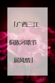 广西三江侗族河歌节展风情