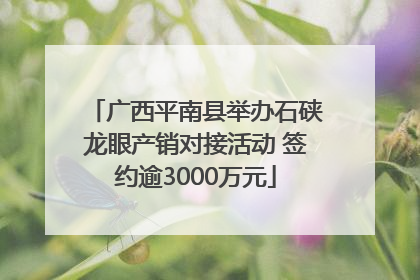 广西平南县举办石硖龙眼产销对接活动 签约逾3000万元