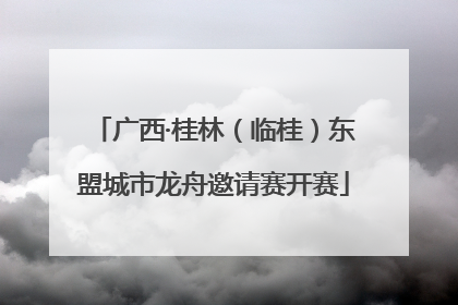 广西·桂林（临桂）东盟城市龙舟邀请赛开赛