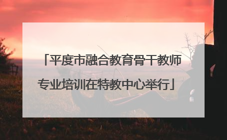 平度市融合教育骨干教师专业培训在特教中心举行