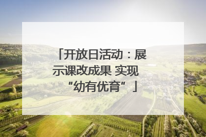 开放日活动：展示课改成果 实现“幼有优育”