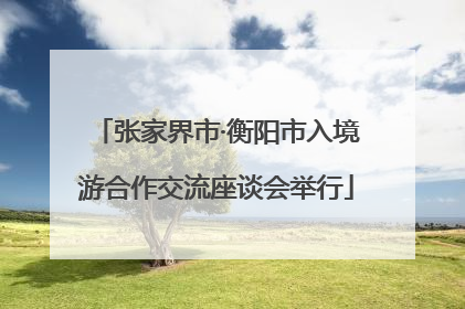 张家界市·衡阳市入境游合作交流座谈会举行